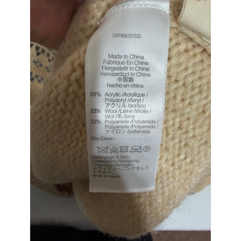 J. Crew Tan Fair Isle Wool Blend Turtleneck Sweater CKP458151535 - Picture 6 of 7